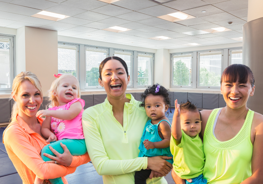 Mom wearing baby dancing zumba Mom wearing baby dancing zumba
